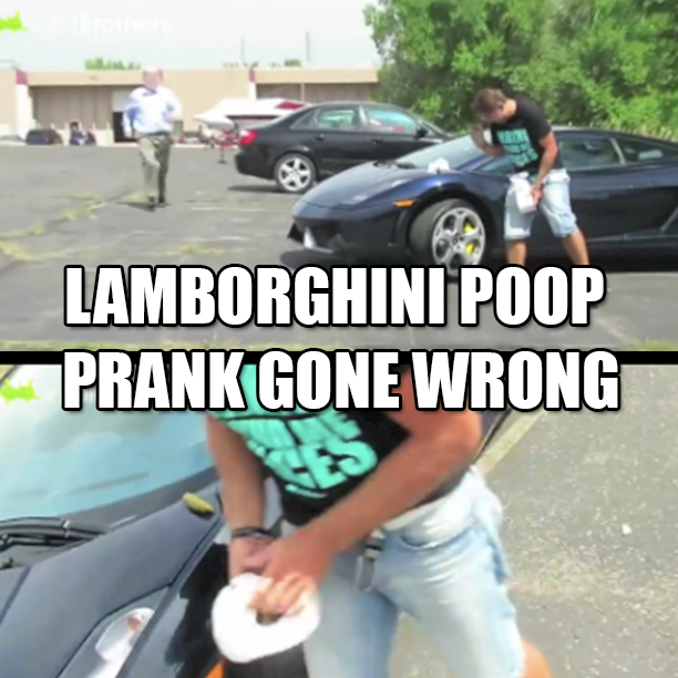 Lamborghini Poop Prank Video1