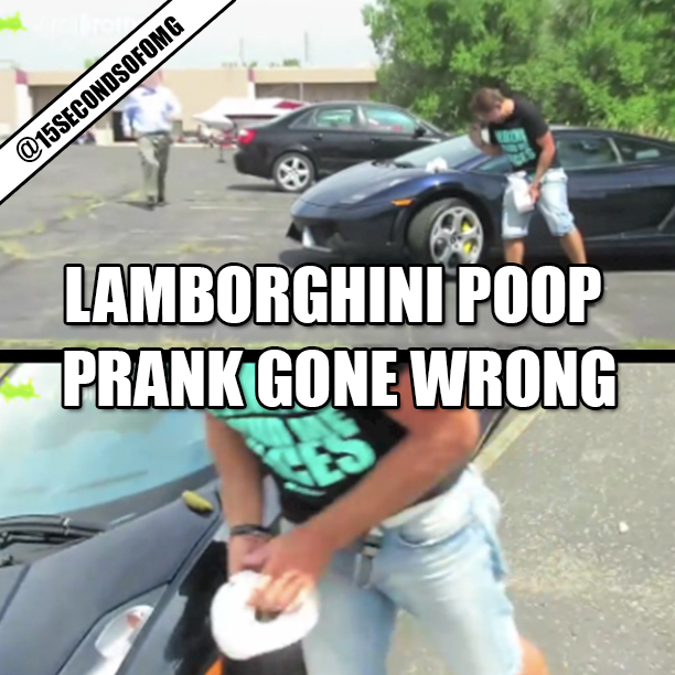 Lamborghini Poop Prank Video
