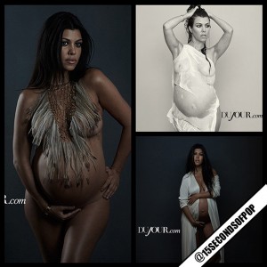 Kourtney Kardashian Semi-Nude Pregnancy Shoot Photos